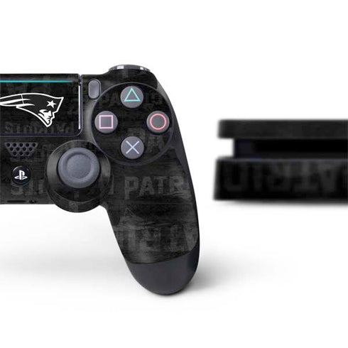 NFL New England Patriots Black & White PS4 Slim Bundle Skin